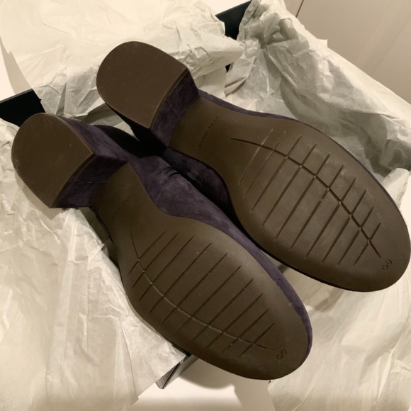 Cole Haan Leah Blue Suede Side Lace Up Suede Bootie Block Heel Fashion Boots 7 - Picture 9 of 9